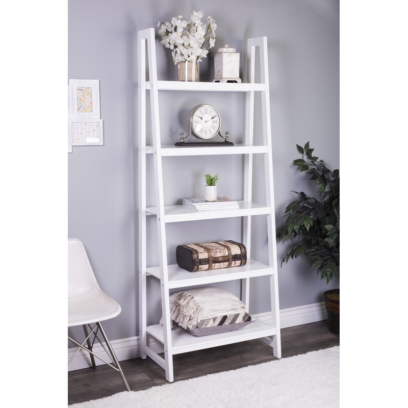 Stallings White Bookcase By Homeroots