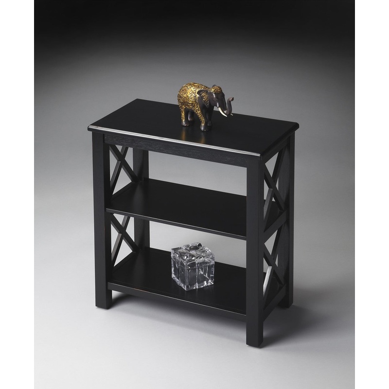 Vance Black Licorice Bookcase By Homeroots