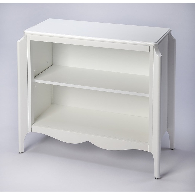Wilshire Glossy White Bookcase By Homeroots