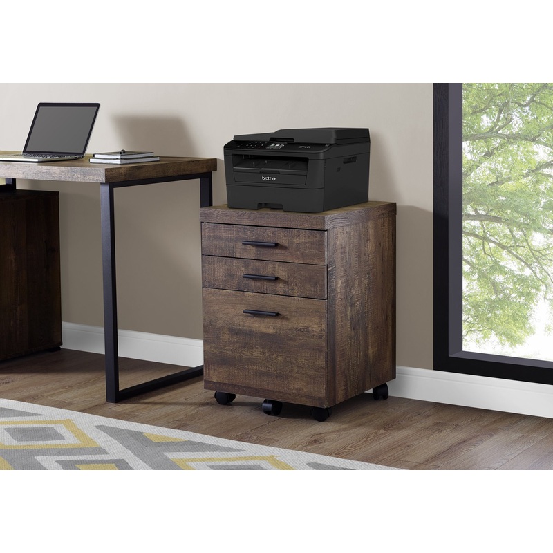 25.25" Particle Board and MDF Filing Cabinet with 3 Drawers By Homeroots
