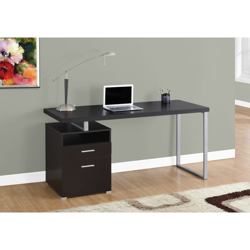 30" Particle Board and Grey Metal Computer Desk By Homeroots