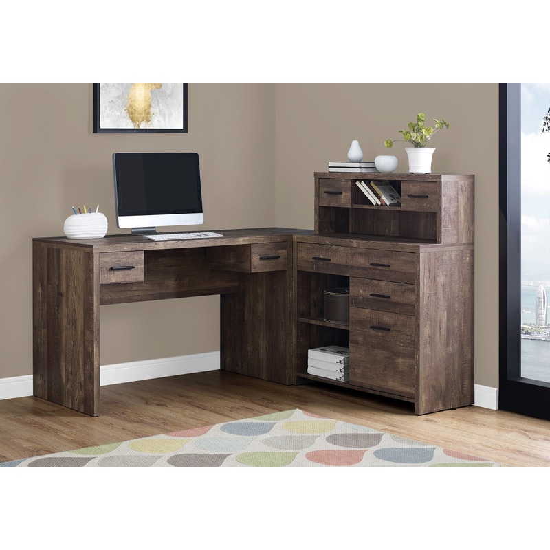 44.75" Reclaimed Wood Particle Board Laminate and MDF Computer Desk By Homeroots