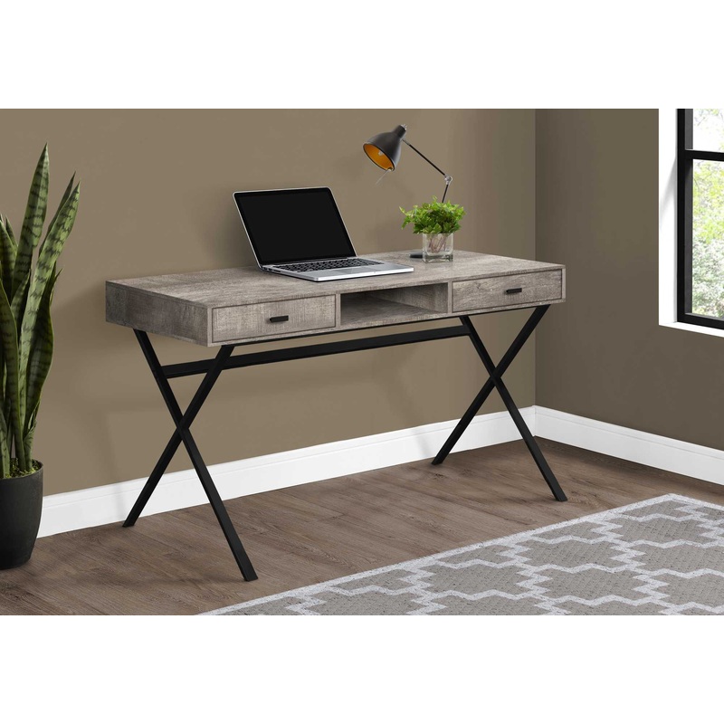 47" Rustic Taupe Computer Desk By Homeroots