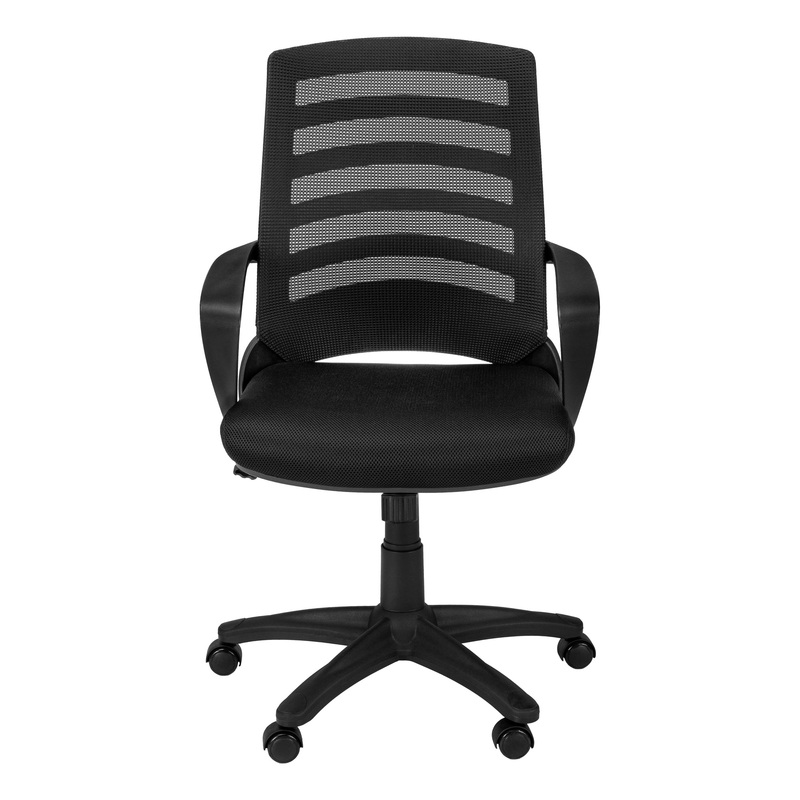 Black Foam Metal Nylon Multi Position Office Chair By Homeroots - 333420