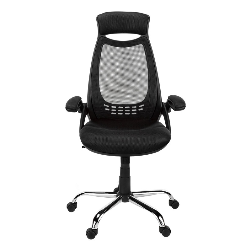 Black Foam Metal Office Chair With A High Back By Homeroots
