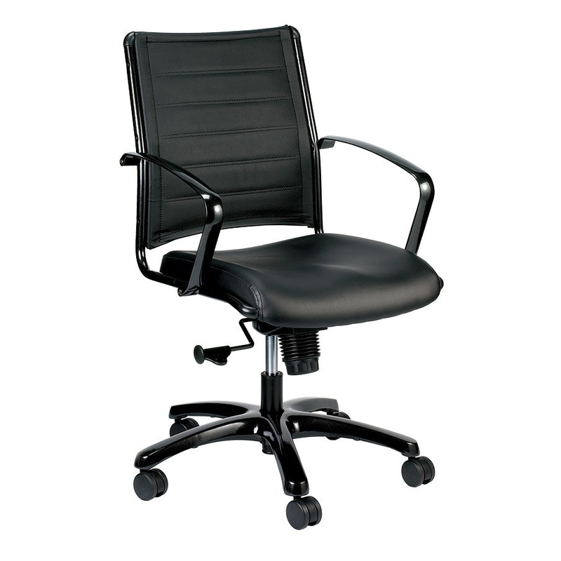 Black Leather Chair By Homeroots - 372374