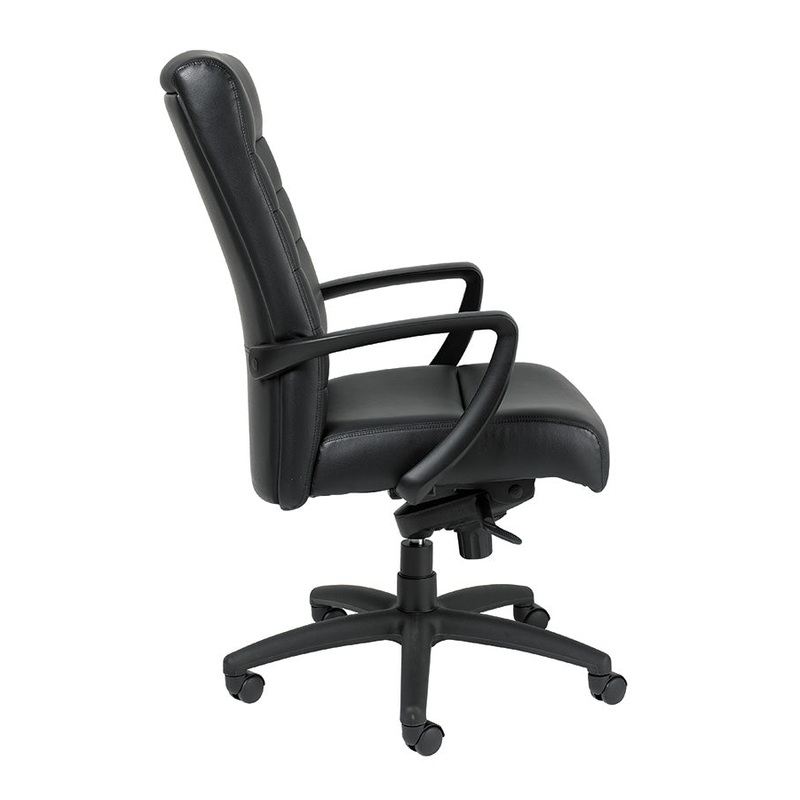 Black Leather Chair By Homeroots - 372375