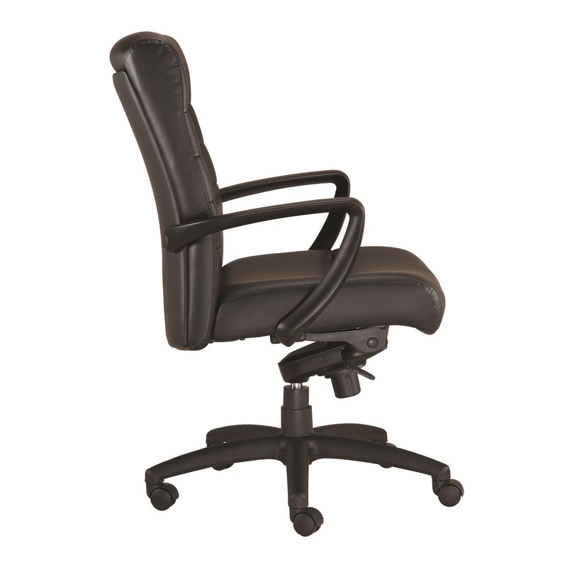 Black Leather Chair By Homeroots - 372378