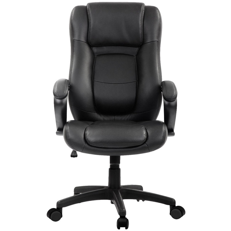 Black Leather Chair By Homeroots - 372381