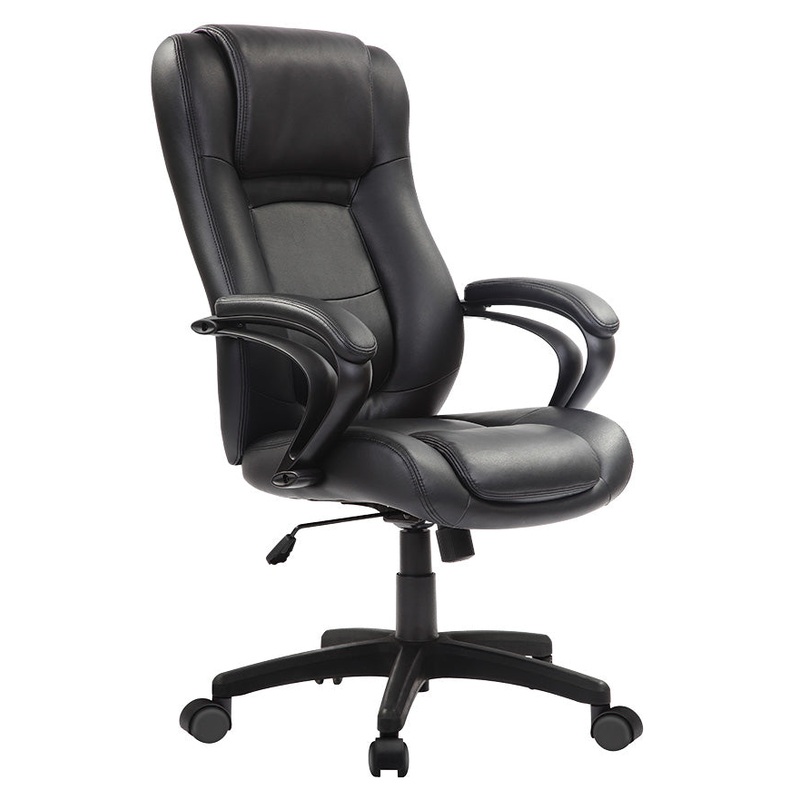Black Leather Chair By Homeroots - 372382