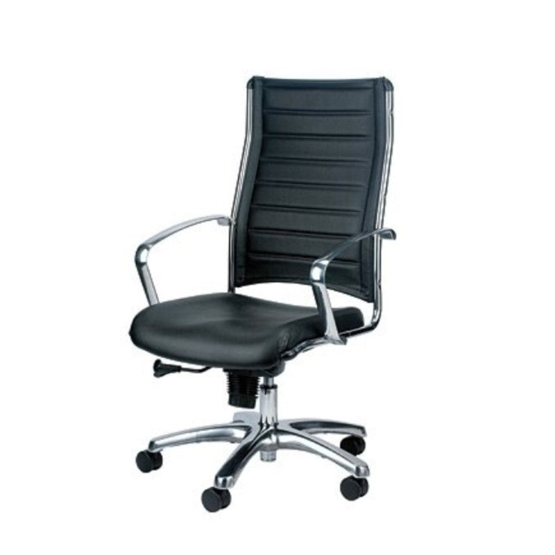 Black Leather Chair By Homeroots - 372383