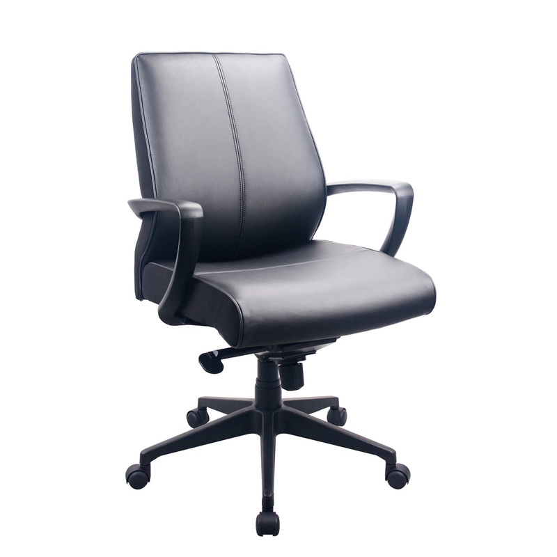 Black Leather Chair By Homeroots - 372456