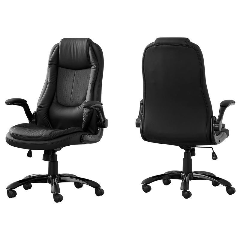 Black LeatherLook High Back Eecutive Office Chair By Homeroots