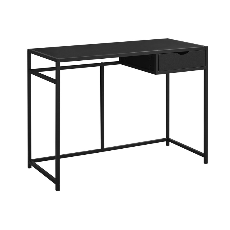 Black Mdf Metal Computer Desk By Homeroots