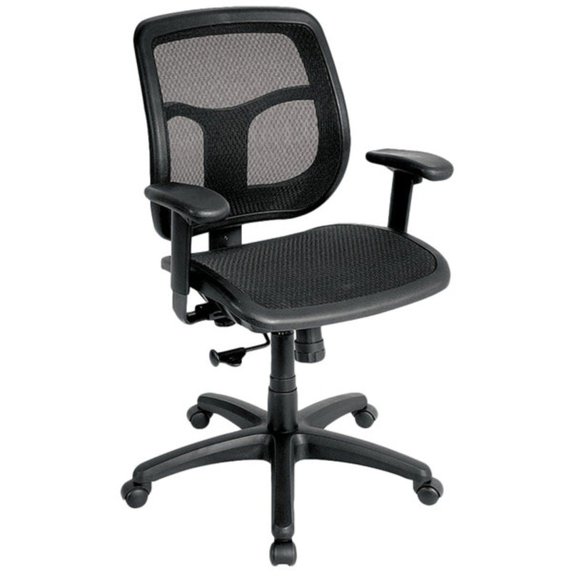 Black Mesh Chair By Homeroots - 372417