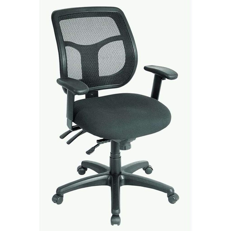 Black Mesh Fabric Chair By Homeroots - 372412