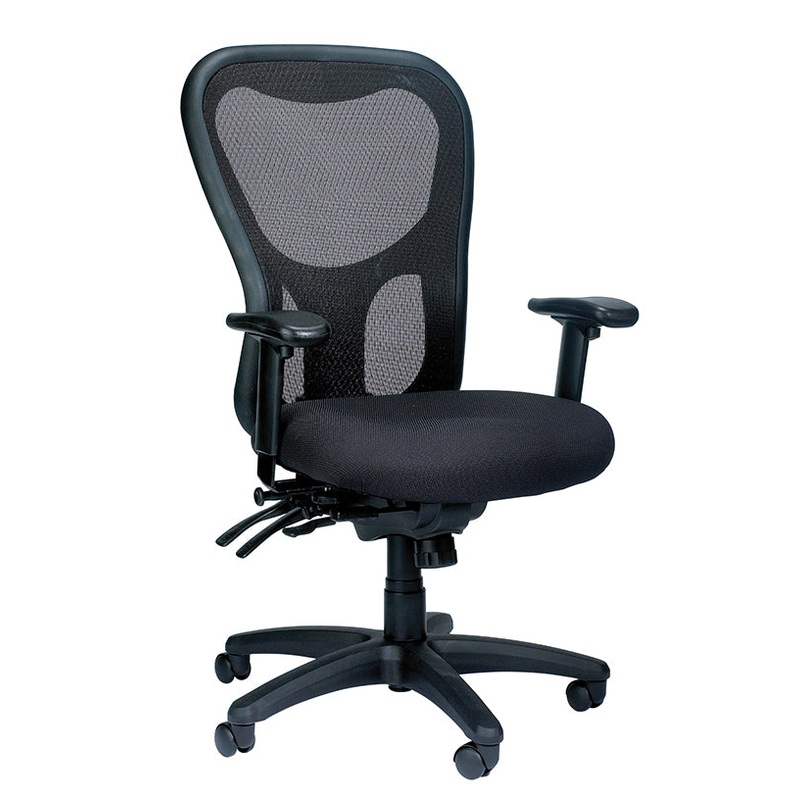 Black Mesh Fabric Chair By Homeroots - 372415