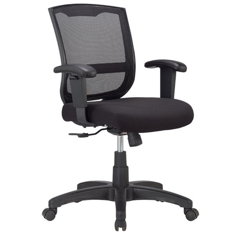 Black Mesh Fabric Chair By Homeroots - 372421
