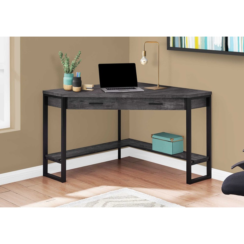 Black Reclaimed Wood Corner Computer Desk By Homeroots