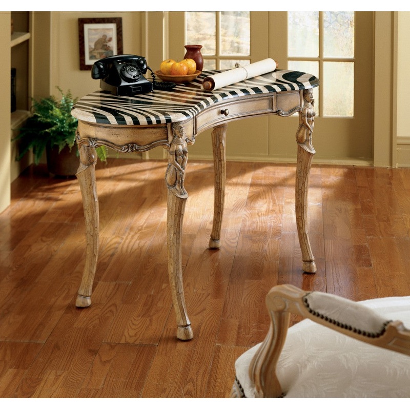 Exotic Zebra Curved Multifunctional Laptop Desk By Homeroots