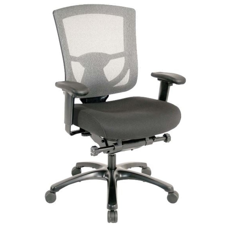 Grey Mesh / Fabric Chair By Homeroots