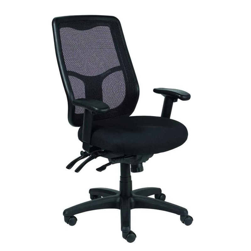 High Back Black Mesh Fabric Chair By Homeroots