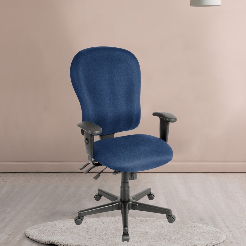Navy Fabric Chair By Homeroots - 372354