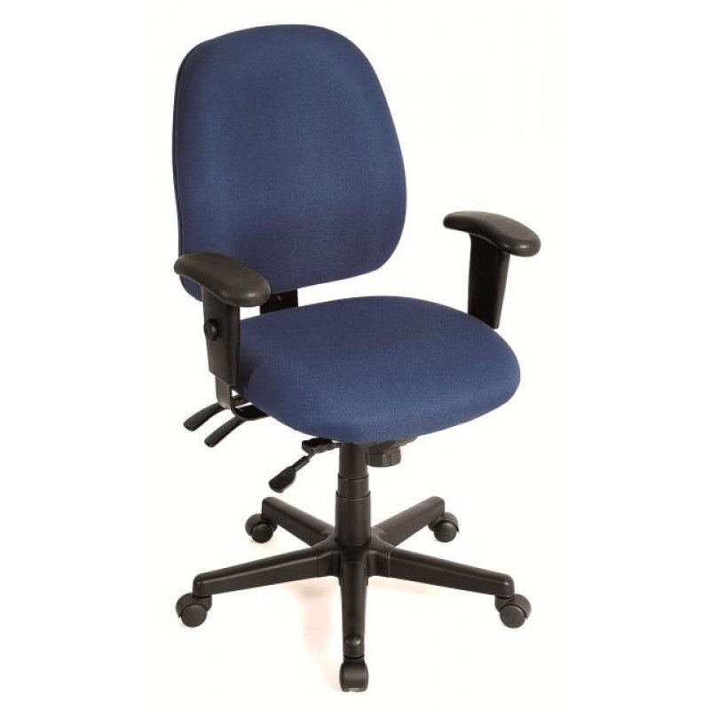 Navy Tilt Tension Control Fabric Chair By Homeroots