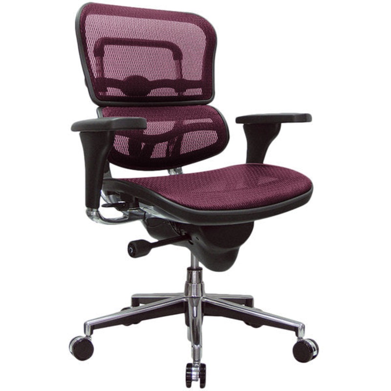 Plum Red Mesh Chair By Homeroots - 372398
