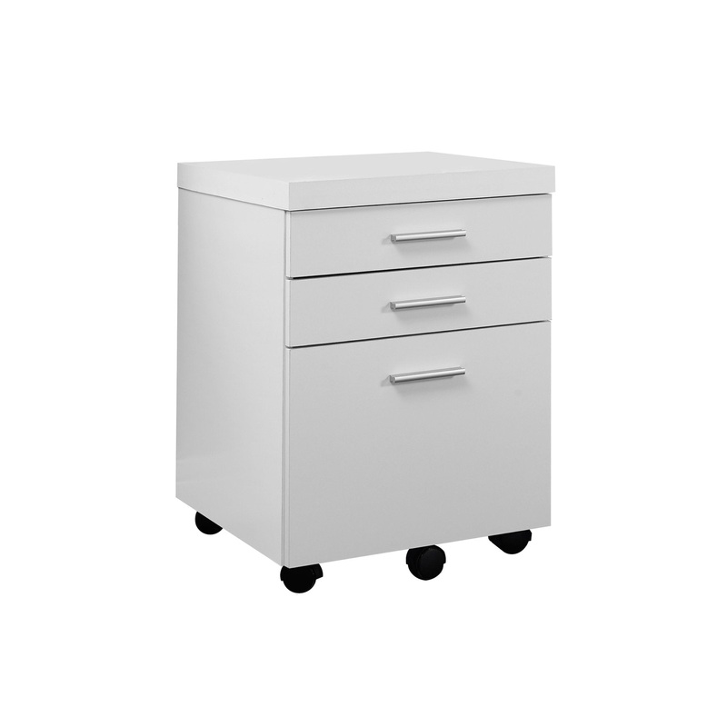 White Black Particle Board Drawers Filing Cabinet By Homeroots