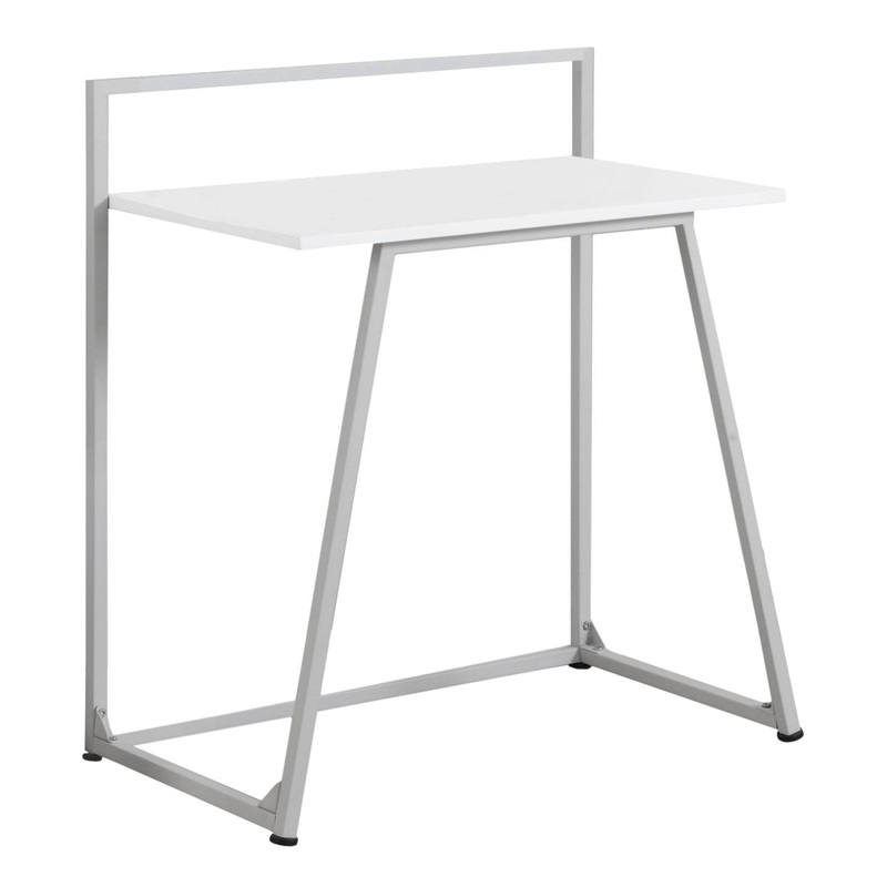 White Mdf Metal Computer Desk By Homeroots