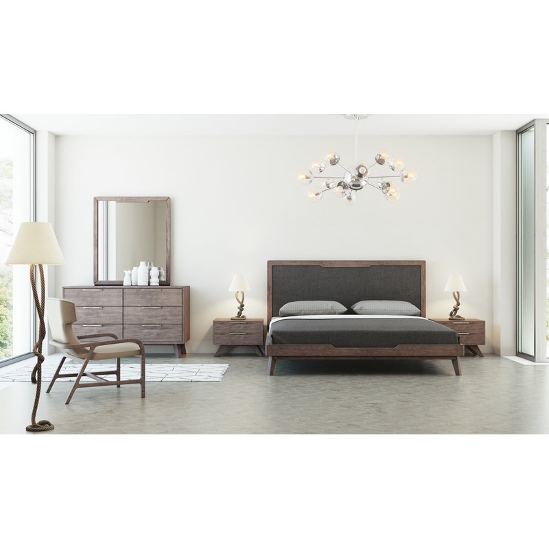 30 Walnut Veneer MDF and Wood Dresser By Homeroots