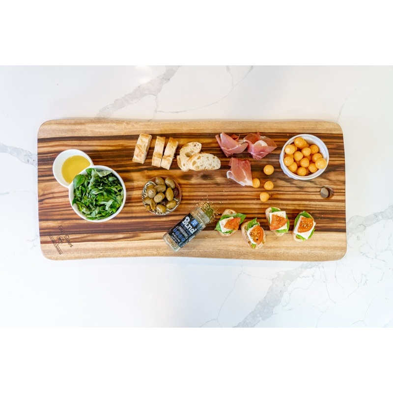 35" Artisan Organic Natural Wood Anti Bacterial Cutting Board By Homeroots