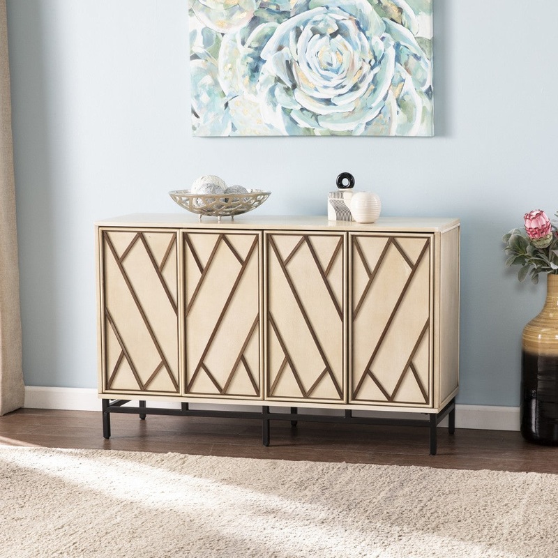 Champagne Deco Buffet Storage Cabinet By Homeroots