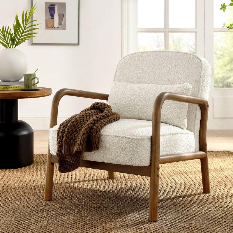 Charlie Boucle Upholstered Armchair by Modway