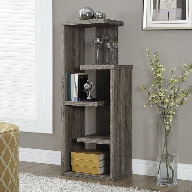 Dark Taupe Bookcase By Homeroots