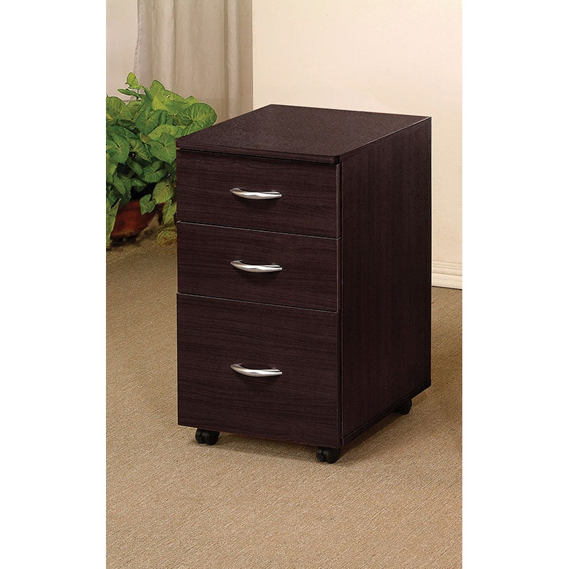 Espresso 3 Drawer File Cabinet By Homeroots