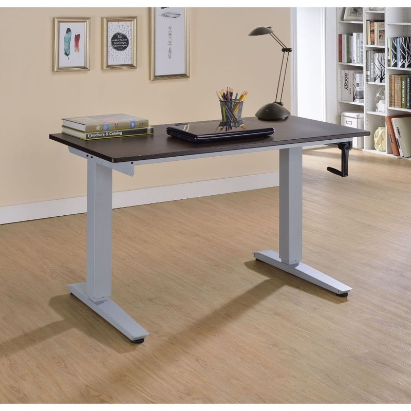 Espresso Paper Veneer Lift Desk By Homeroots