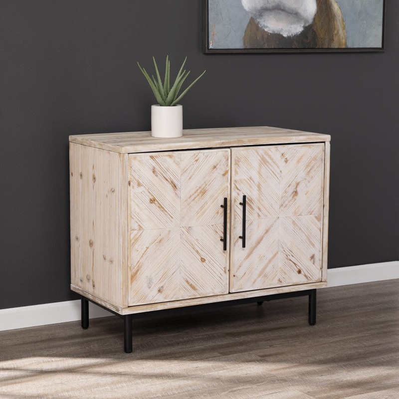 Modern Farmhouse Rustic Natural Accent Storage Cabinet By Homeroots