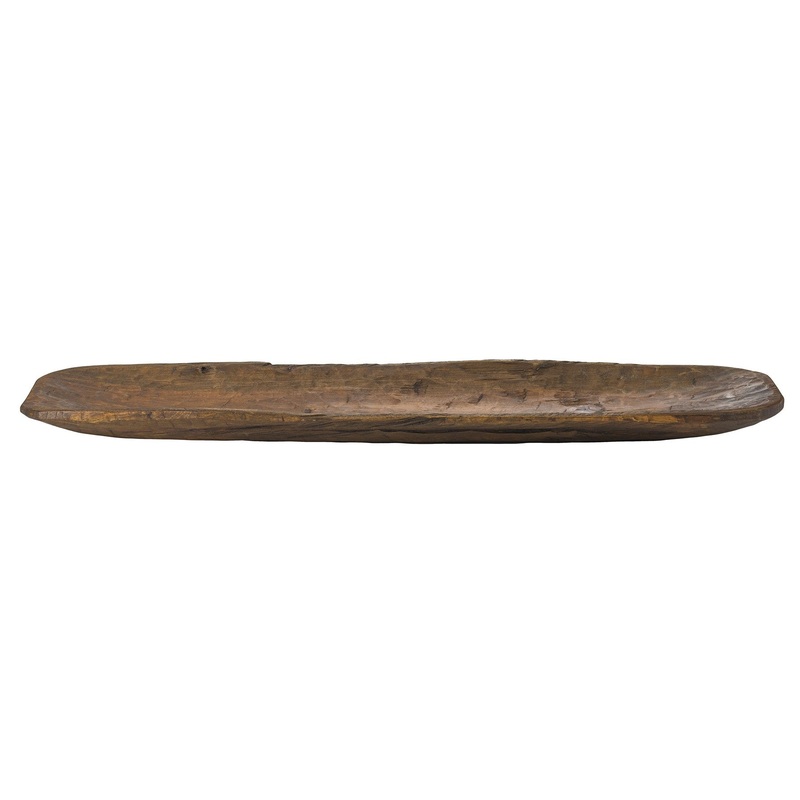 Rustic Brown And Natural Handcarved Wide Oval Centerpiece Bowl By Homeroots