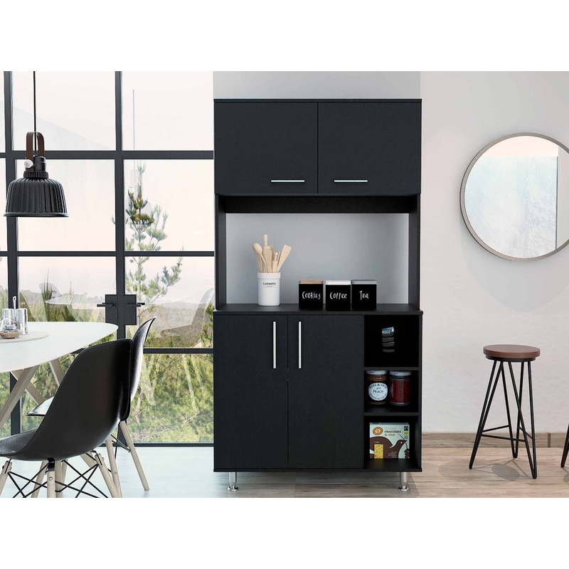 Sedona Black Kitchen Cabinet By Homeroots