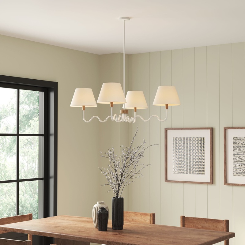 Sunlit Squiggle 4-Arm Pendant Light by Modway