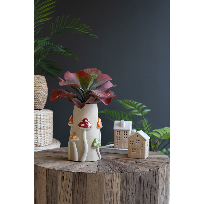 Ceramic Mushroom Vase By Kalalou