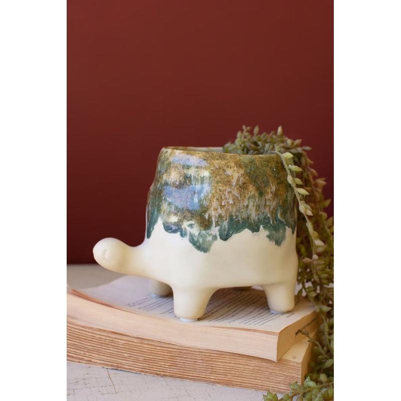 Ceramic Turtle Vase By Kalalou