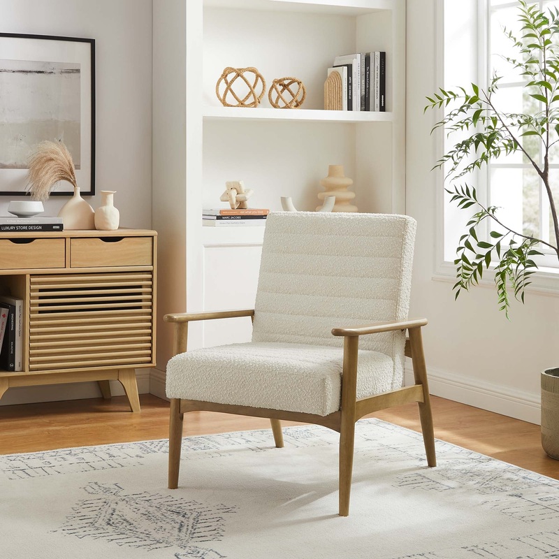 Jensen Boucle Fabric Accent Chair by Modway