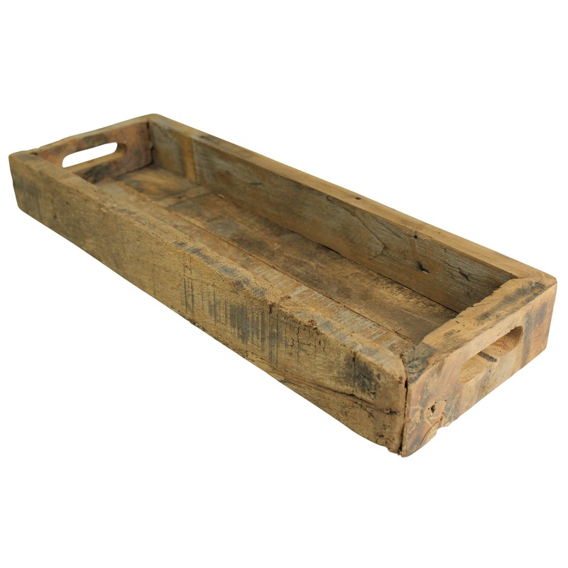 Jumbo Rectangular Wooden Block Serving Tray By Homeroots