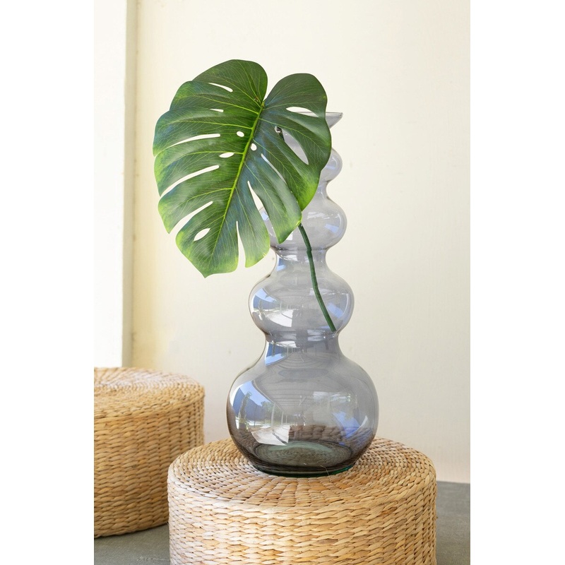 Large Glass Bubble Vase -  Blue By Kalalou