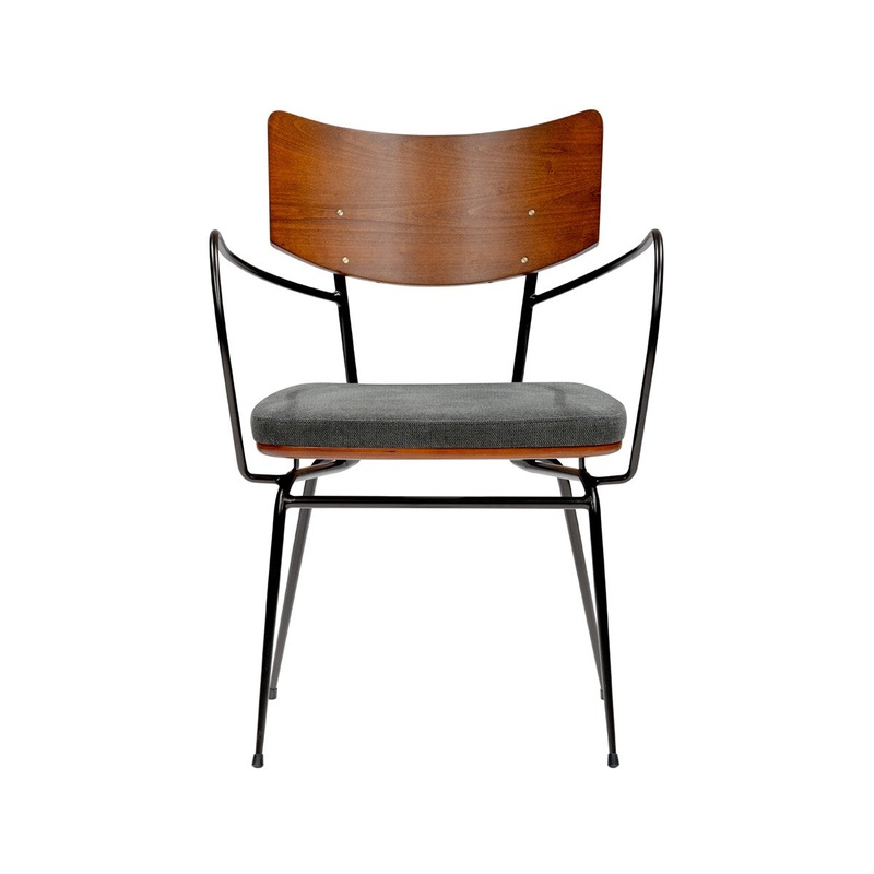 Set Of Two Wood And Steel Armchairs By Homeroots