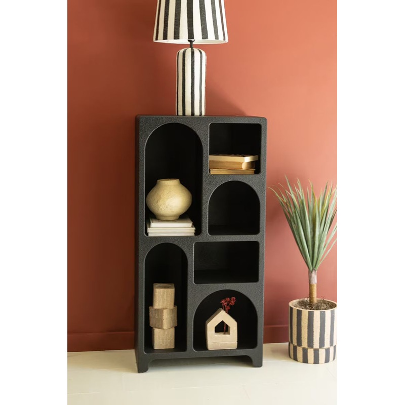 Tall Wooden Cubbie Cabinet - Black By Kalalou