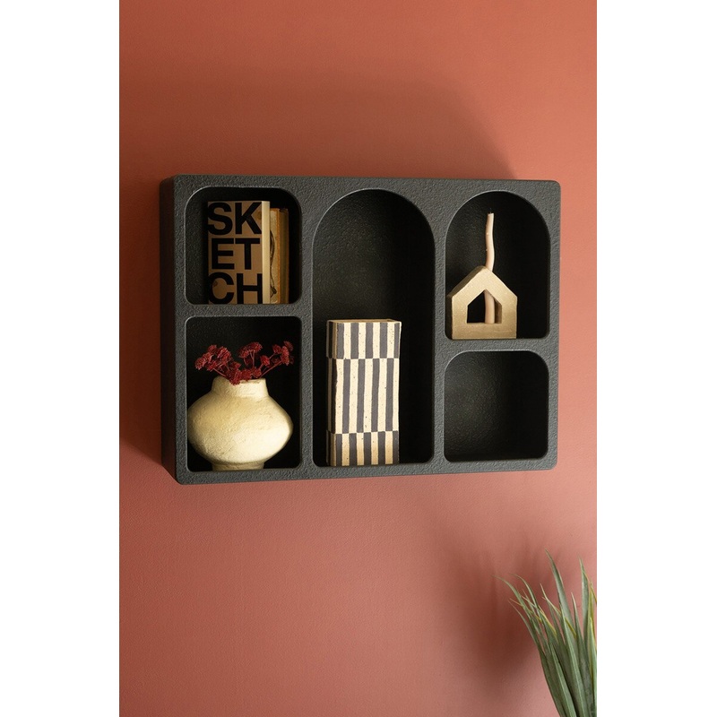 Wooden Wall Cubbie - Black By Kalalou